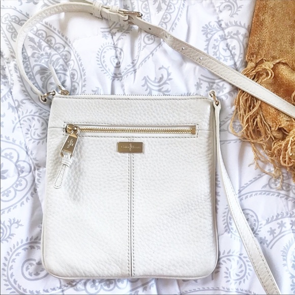 Cole Haan Handbags - SOLD Cole Haan Womens White Leather Crossbody Bag